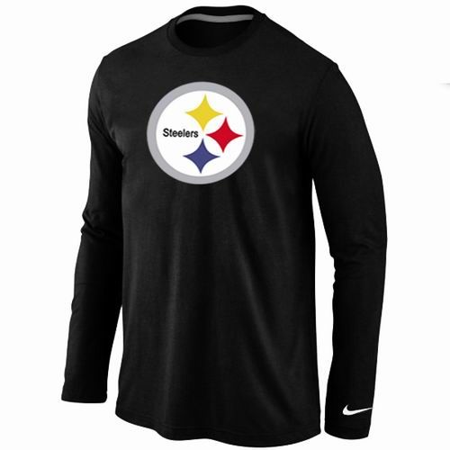 Nike Pittsburgh Steelers Team Logo Long Sleeve NFL T-Shirt - Black